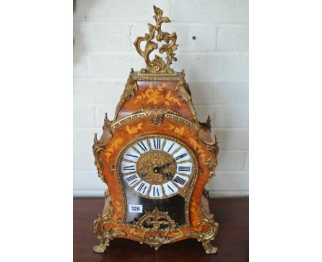 A late 20th century ornate German bracket clock with 8 day movement chiming on two bells - Height 57cm - working in the sale 