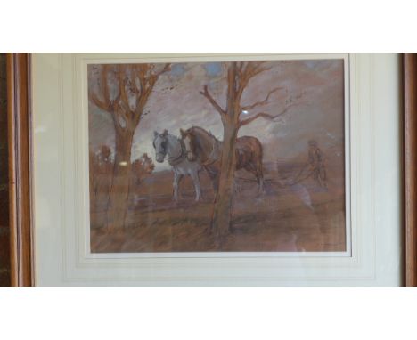 A pastel signed J K Maxton - 76cm x 66cm