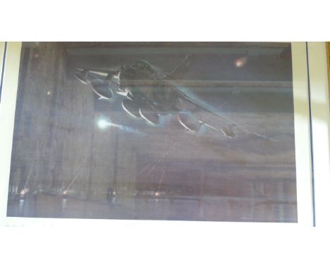 A Limited Edition print by TK Wong 126 of 1000 Alone and Unarmed 13 Squadron Gulf War 1991 signed by the artist and with lett
