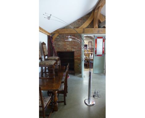 A modern floor standing reading lamp