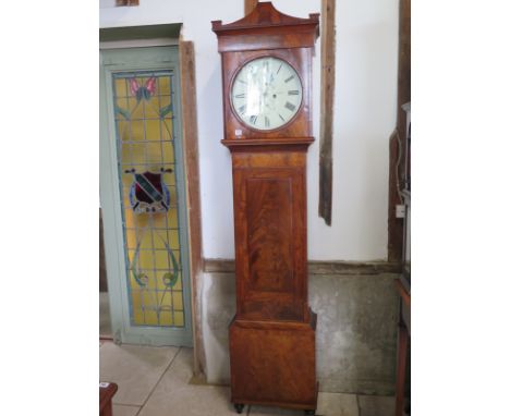 A mid Victorian Scottish longcase clock by Mitchell, Glasgow - circa 1836 - in rich colour polished mahogany case, square hoo