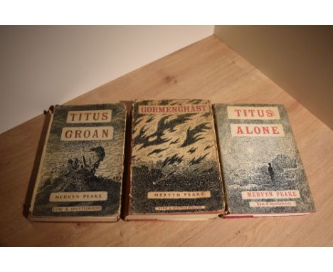 Literature. Peake, Mervyn - Gormenghast Trilogy. Three volumes - Titus Groan (1946, 1st); Gormenghast (1950, 1st); Titus Alon