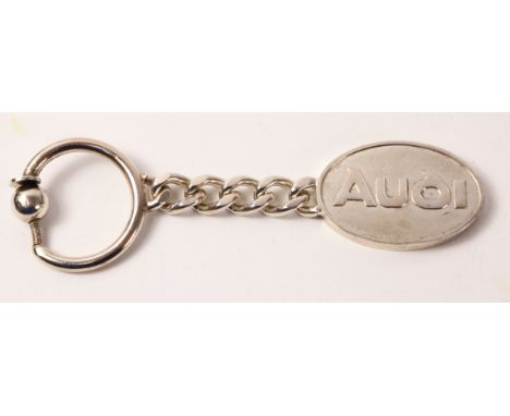Audi Turbo hallmarked silver key ring approx 2oz   Condition Report   Click here for further images, condition, auction times
