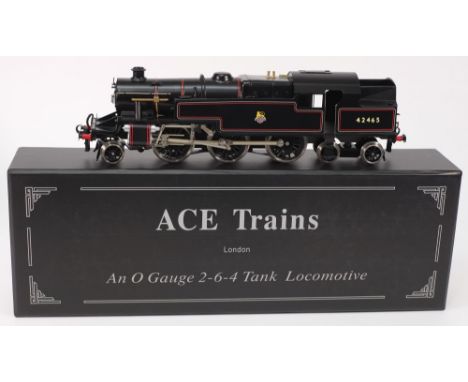 Ace Trains,a 3RE 2-6-4 Stanier tank locomotive No 42465 in BR satin black livery: boxed.
