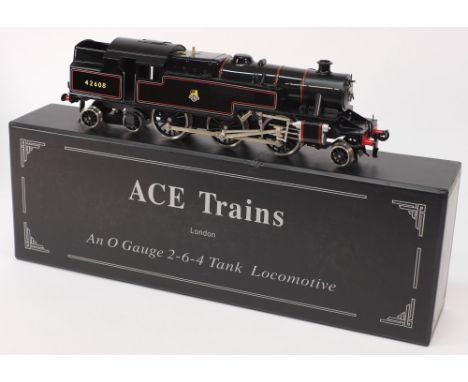 Ace Trains,a 3RE 2-6-4 Stanier tank locomotive No 42608 in BR gloss black livery: boxed.

