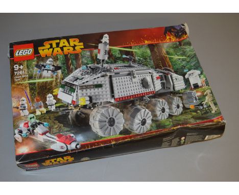 Lego Star Wars 7261  'Clone Turbo Tank', in generally F box with some creasing and undulation, scuffs and tears. Box seals ha