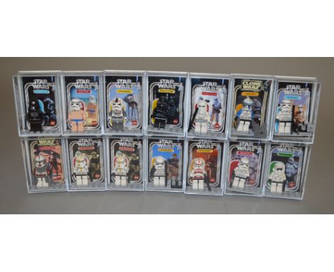 14 x Lego Star Wars minifigures, all Troopers, including Imperial Stormtrooper, Sandtrooper, Captain Rex, etc. VG, all contai