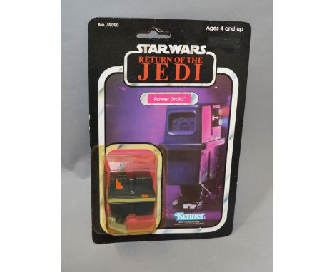 A Kenner Star Wars 'Return of the Jedi' carded 3¾ inch action figure 'Power Droid', sealed on a 77 back card. Figure appears 