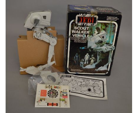 A boxed  vintage Palitoy  Star Wars 'Return of the Jedi' Scout Walker Vehicle, which has been opened although contents appear