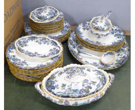 A collection of Tokio pattern, Keeling &amp; Co., Late Mayers  dinnerware, six large and medium plates, twelve side plates, a
