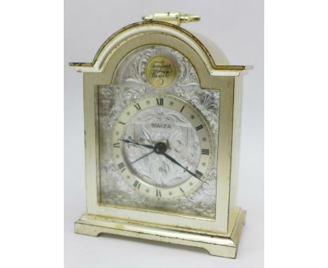A Swiza 8-day alarm clock 