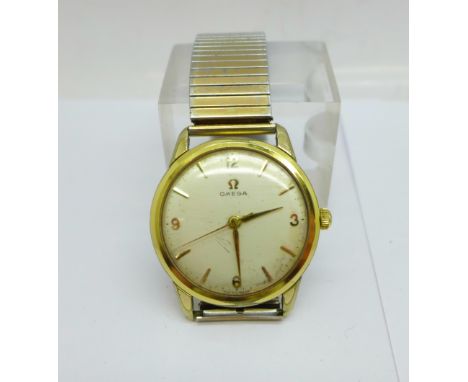 An Omega wristwatch, manual wind, 34mm case 