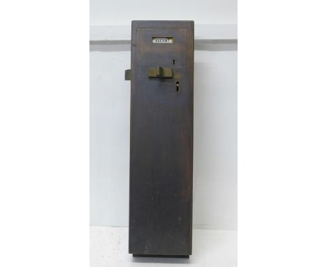 A public toilet door lock, manufactured by Lockerbie and Wilkinson, Tipton, Staffs 