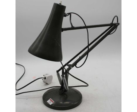 A green painted angle pose desk lamp