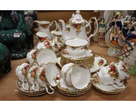 A Royal Albert 12-place setting tea service in the Old Country Roses pattern