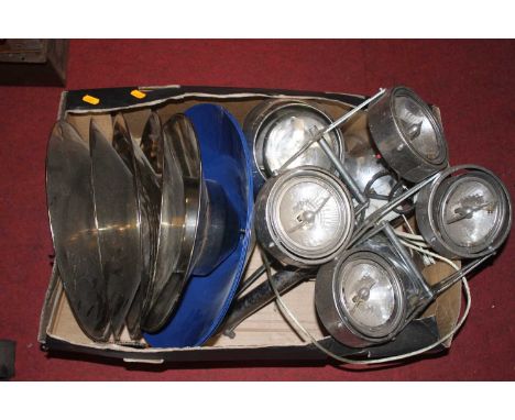 A collection of vintage industrial lighting 