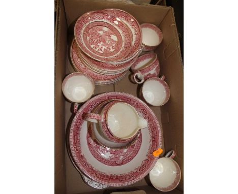 A Washington Old Willow pattern part tea and dinner service 