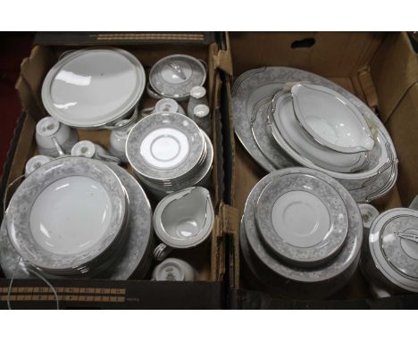 A Noritake Graycrest pattern part tea and dinner service
