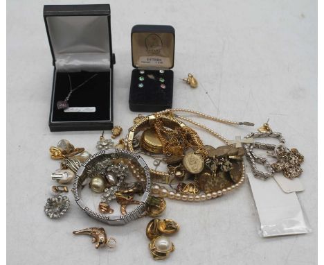 A collection of costume jewellery to include wristwatches and necklaces