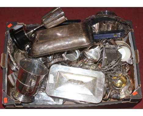 A grey painted military type hat box, containing various 19th century and later iron keys 