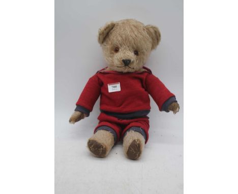 A vintage blond mohair teddy-bear, having opposable limbs, approx h.36cm