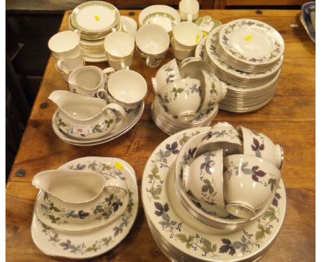 A Royal Doulton "Burgundy" pattern dinner service, twelve place settings (TC1001) (78 pieces)and a Royal Doulton "Rondelay" p