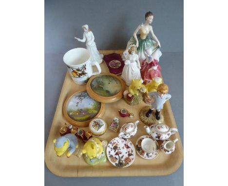 A selection of decorative and ornamental ceramics to include five figures from Royal Doulton's 'Winnie the Pooh Collection' (