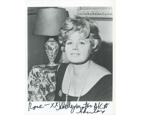 Shelley Winters signed 10 x 8 inch b/w portrait photo, to Rose. All autographs come with a Certificate of Authenticity. We co