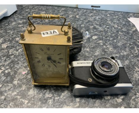 OLYMPUS TRIP 35 CAMERA &amp; CARRIAGE CLOCK
