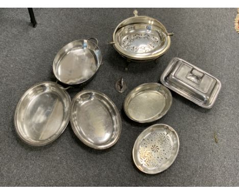 SILVER PLATED BUFFET SERVING DISHES ETC