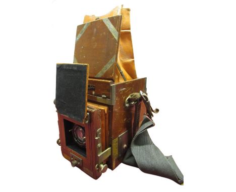 Thornton Pickard Ruby Tropical De Luxe teak cased camera, with Ross of London 51/2 in Xpress 1:4.5 No.130635, Teleros 1:5.5 F
