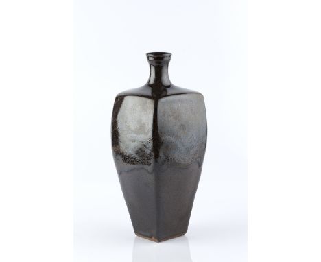 Joanna Wason (b.1946) at Leach Pottery Vase dripped glaze impressed potter's and pottery seals 30cm high.