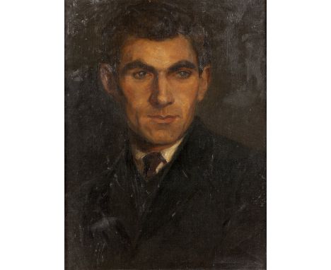 Attribured to Maxwell Gordon Lightfoot (1886-1911) Portrait of G. S. B. inscribed (to reverse) oils on canvas on board 47.5cm