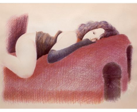 Adrian George (b.1944) Reclining figure, 1988 35/150, signed and dated in pencil silkscreen 53cm x 63cm.