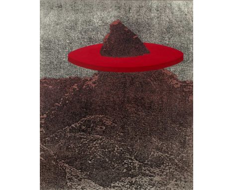 Menashe Kadishman (1932-2015) 'Mountain B', 1974 artist's proof, signed in pencil silkscreen 73cm x 66cm.