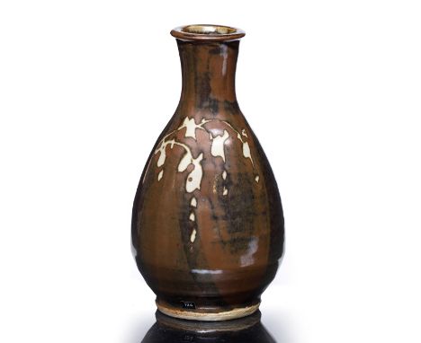 Jim Malone (b.1946) at Ainstable  Vase wax resist decoration initialled 28cm high.