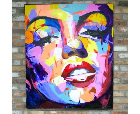 CONTEMPORARY SCHOOL, portrait of Marilyn Monroe, acrylic on canvas, 120cm H x 100cm W. 