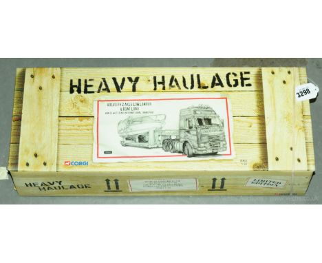 Corgi - a boxed 1/50 Scale (Heavy Haulage Series) CC12413 Volvo FH 2 Axle Low Loader and  Boat Load "Van De Wetering Internat