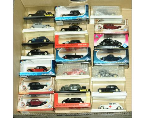 Solido &amp; Verem a boxed group to include 32 Citroen 15 CV 1938, 1713 Citroen 11 Decouvrable, Citroen 11 B Taxi 1938, 4526 