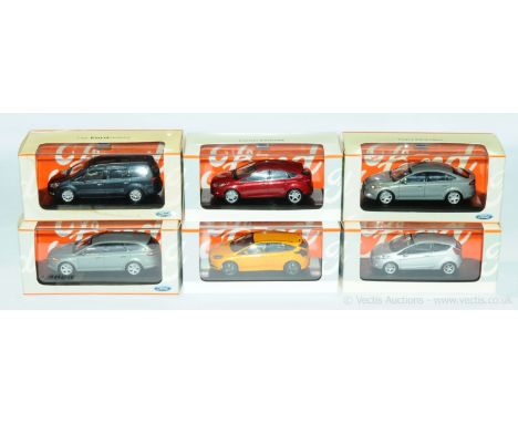 Minichamps (Pauls Model Art) a boxed Ford group to include Ford Galaxy (Dark Grey), Ford Mondeo Turnier (Light Grey), Ford Mo