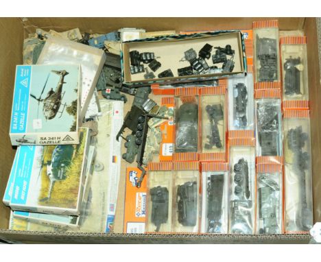Roco Mini Tanks and similar along with Italeri and Roskopf major model plastic kits a quantity of boxed/carded and unboxed lo