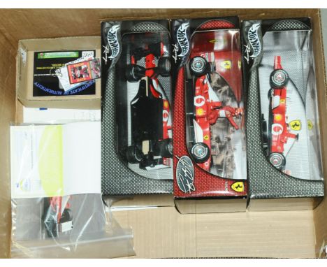 Hot Wheels (Hot Wheels Racing Series) &amp; Action World TV Collectables - a small group comprising of 3 diecast 1/18 Scale F