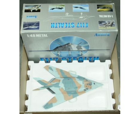 Armour Collection a boxed 1/48th scale Military Aircraft (Metal Series) comprising an ART98095 F117 Stealth (US Airforce) whi