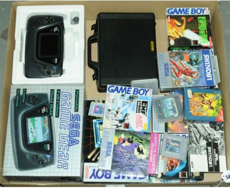 Nintendo &amp; Sega - a boxed group of vintage Gaming Consoles and boxed Games which includes a Nintendo "Game Boy" (Colour) 