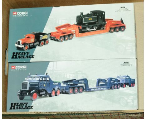 Corgi Classics - a boxed pair of 1/50 Scale (Heavy Haulage Series) comprising of 31007 a Diamond T Ballast with Girder Traile