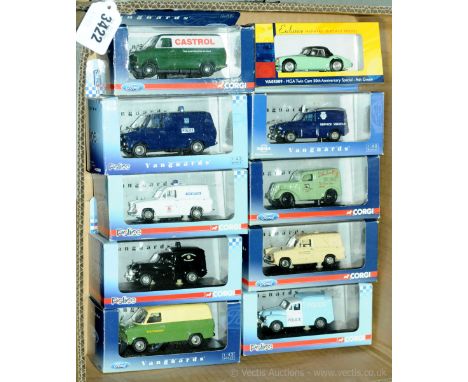 Corgi/Lledo Vanguards - a boxed group of 1/43 Scale Models which are all presented in rigid perspex cases to include VA01120 