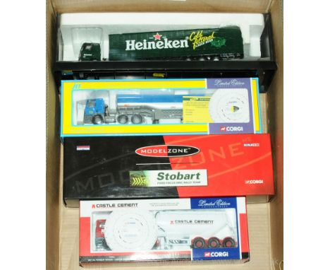 Corgi - a boxed group of 1/50 Scale Commercial Vehicles comprising of Tankers &amp; Articulated Truck/Trailer Models to inclu
