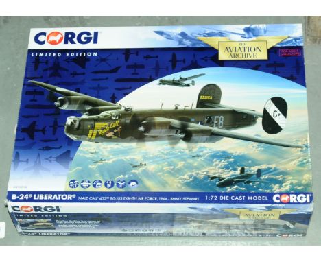 Corgi a boxed Aviation Archive AA34018 1/72nd scale B-24 Liberator "Male Call" 453rd BG, US 8th Force, 1944 - Jimmy Stewart. 