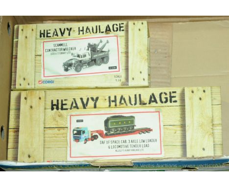 Corgi - a boxed group of 1/50 Scale (Heavy Haulage Series) Models comprising of CC12306 a Scammell Contractor Wrecker "Eddie 