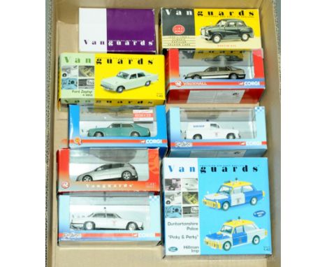 Vanguards a boxed group to include VA08607 Jaguar XJ6 'Dunbartonshire Constabulary', PP1002 Hillman Imp (Pinky &amp; Perky) 2